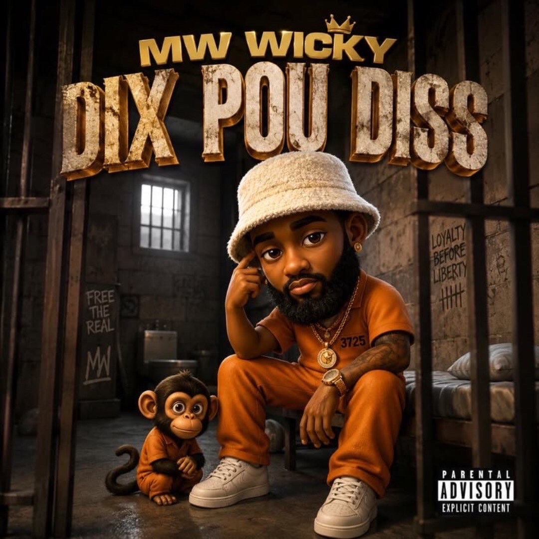 Pochette du prochain EP Dix Pou Diss de MW Wicky